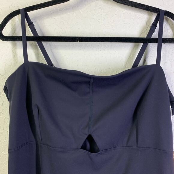 BLOGILATES Peek A Boo‎ Onesie 1X Plus Jumpsuit Flare Leg Pilates Workout NWT - Picture 7 of 16